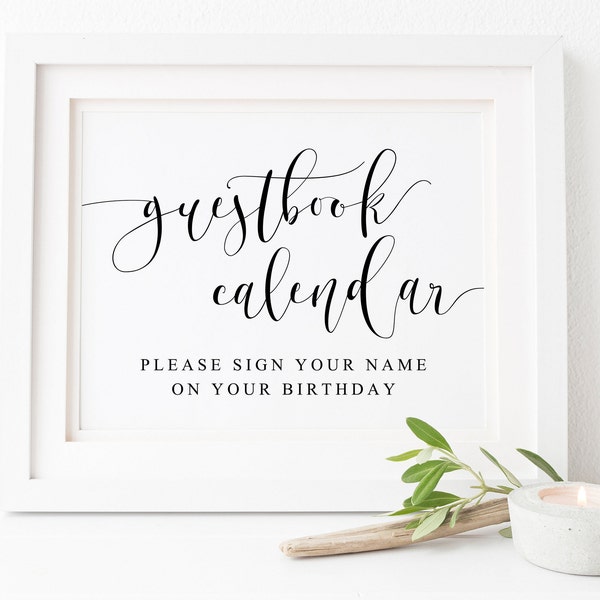 Guest Book Calendar Sign.Calendar Guestbook Sign.Wedding Guest Book.Guest Book Calendar Printable.Reception Sign.Guestbook Printable.Signs.