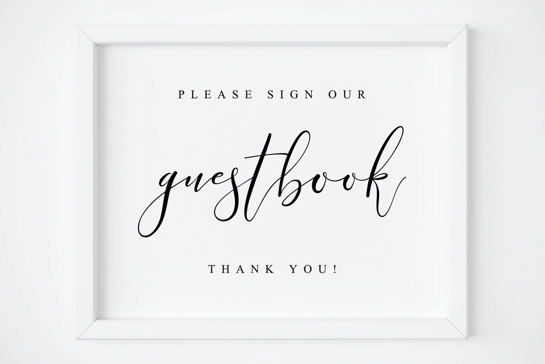Amazon.com: Please Sign Our Guestbook Sign for Wedding