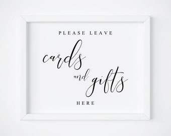 Cards and Gifts Sign-Wedding Signs-Wedding Cards Sign-Card Table Sign-Wedding Printables-Gift Table Sign-Wedding Decor-Cards and Gifts Print