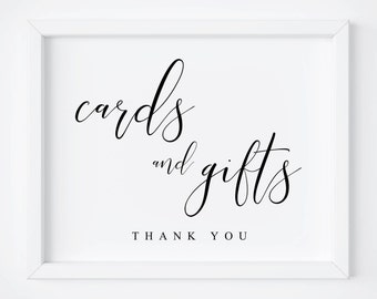 Cards and Gifts Sign-Wedding Signs-Wedding Cards Sign-Card Table Sign-Wedding Printables-Gift Table Sign-Wedding Decor-Cards and Gifts Print