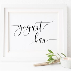 Yogurt Bar Sign-Wedding Yogurt Bar Sign-Yogurt Sign-Wedding Sing-Breakfast Party-Bridal Shower Breakfast Sign-Food Sign-Dessert Bar Sign
