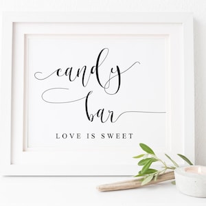 Candy Bar Sign, Wedding Candy, Love Is Sweet Sign, Wedding Signs, Wedding Decor, Wedding Printable, Candy Buffet Sign, Wedding Signage