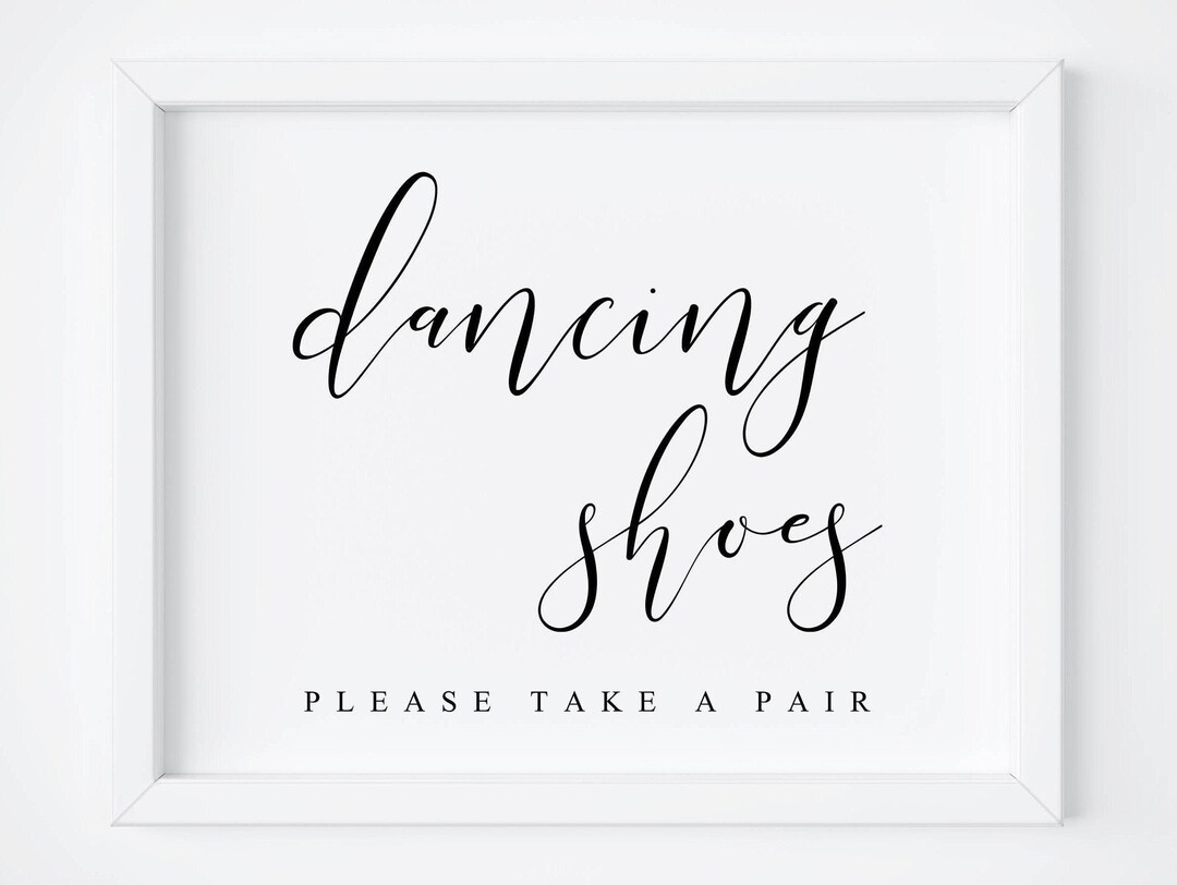 Dancing Shoes Signwedding Dancing Shoes Signdancing Shoes Wedding