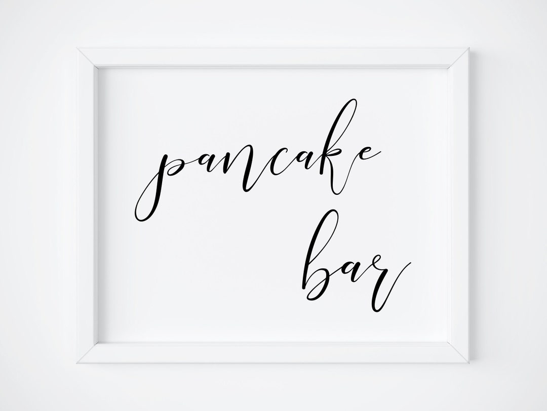 Pancake Bar Signwedding Pancake Bar Signpancake Signwedding Etsy