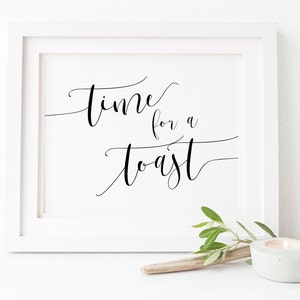Time For A Toast Sign.Wedding Waffle Bar Sign.Favors Sign.Bridal Party Sign.Brunch Shower Sign.Waffle Printable.Wedding Signs.Food Station.