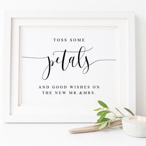 Toss Some Petals Sign.Wedding Send Off.Wedding Petals Confetti.Wedding Confetti Sign.Wedding Toss Sign.Wedding Ceremony Sign.Throw petals.