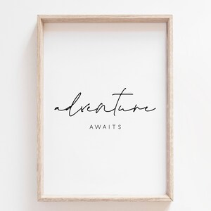 Adventure Awaits Printable Art. Adventure Wall Art. Printable Wall Art. Adventure Print. Nursery Decor. Adventure Poster. Wanderlust Prints.
