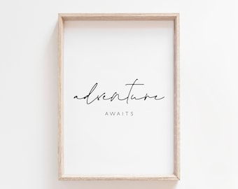Abenteuer erwartet druckbare Kunst. Abenteuer Wandkunst. Druckbare Wandkunst. Abenteuer Druck. Kinderzimmer Dekor. Abenteuer Poster. Fernweh Drucke.
