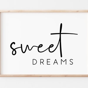 Sweet Dreams Afdrukbare Kunst. Kinderkamer Decor. Slaapkamer Muur Kunst. Kinderkamer kunst. Kinderen Wall Art. Sweet Dreams Muur kunst. Slaapkamer Prints.Wall Art