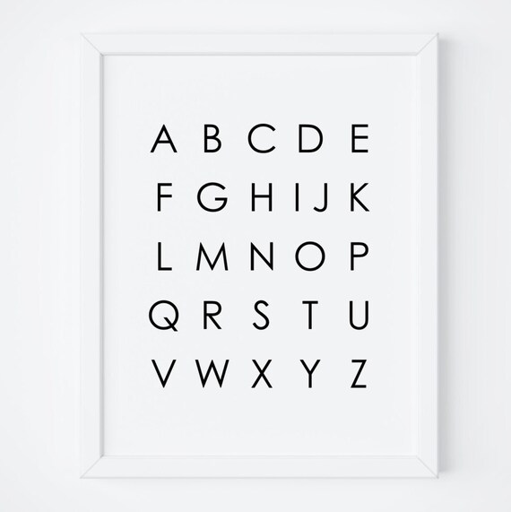 Alphabet Print Helvetica A-Z Print Printable Art Letters | Etsy