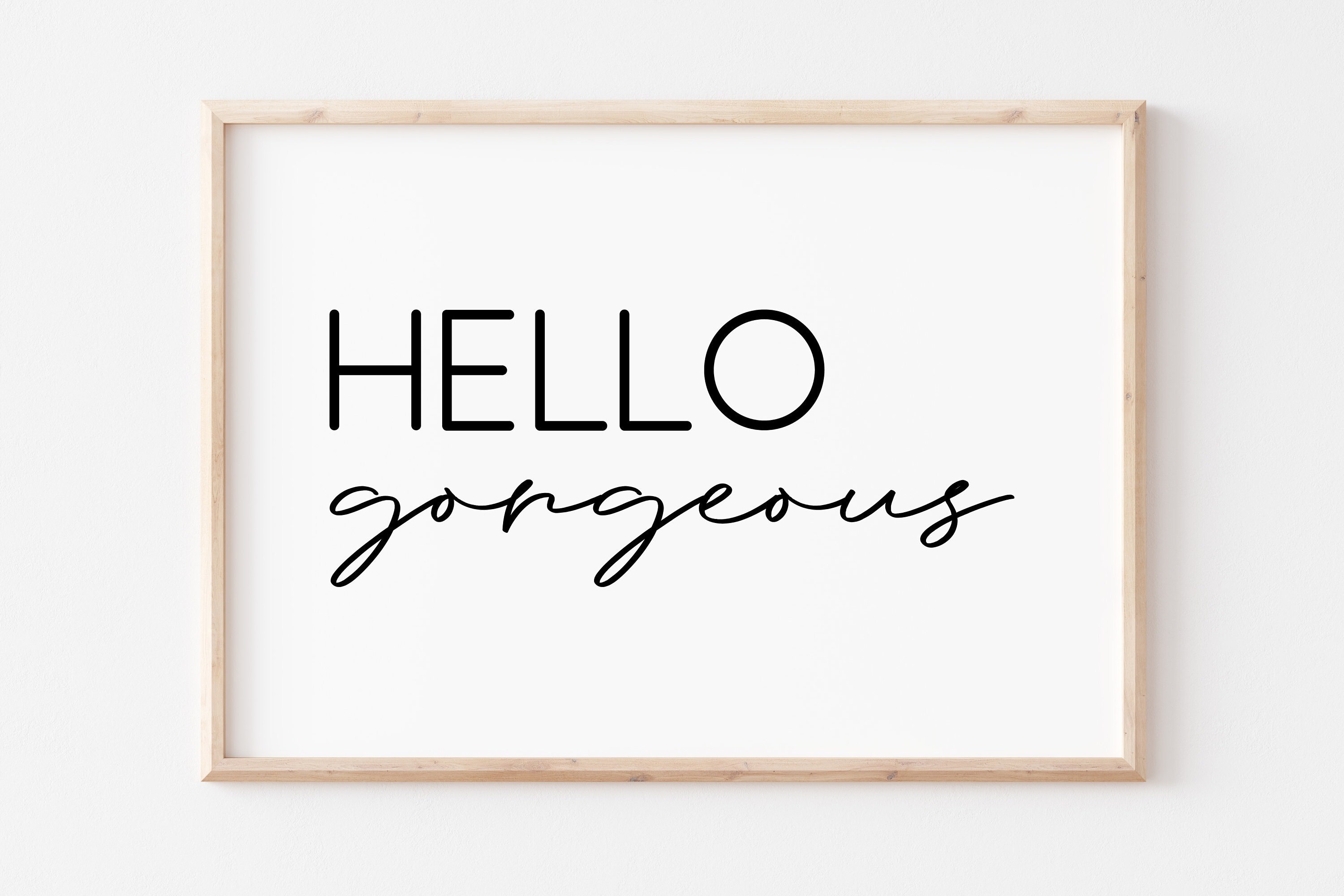 Hello Printable Art. Hello Sign. Home Decor. Hello Etsy