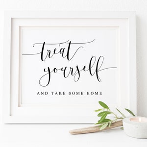 Treat Yo Self Sign-Treat Yourself Sign-Wedding Signs-Cookie Bar Sign-Dessert Bar Sign-Wedding Printable-Love Is Sweet Sign-Reception Sign.