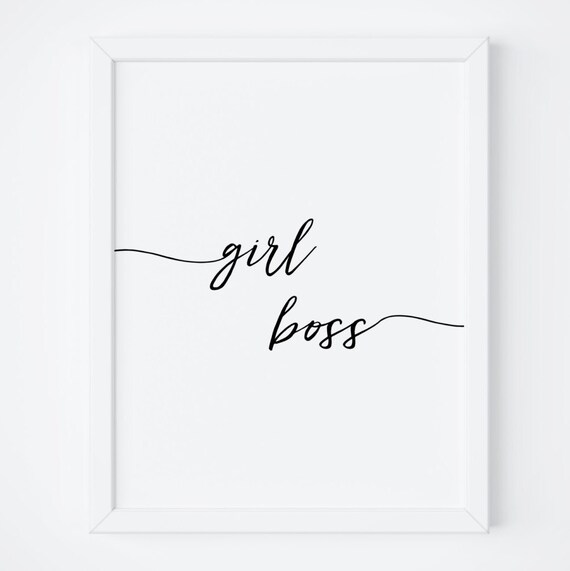 Girl Boss Printable Art. Boss Lady Wall Art. Girl Boss Sign. | Etsy ...