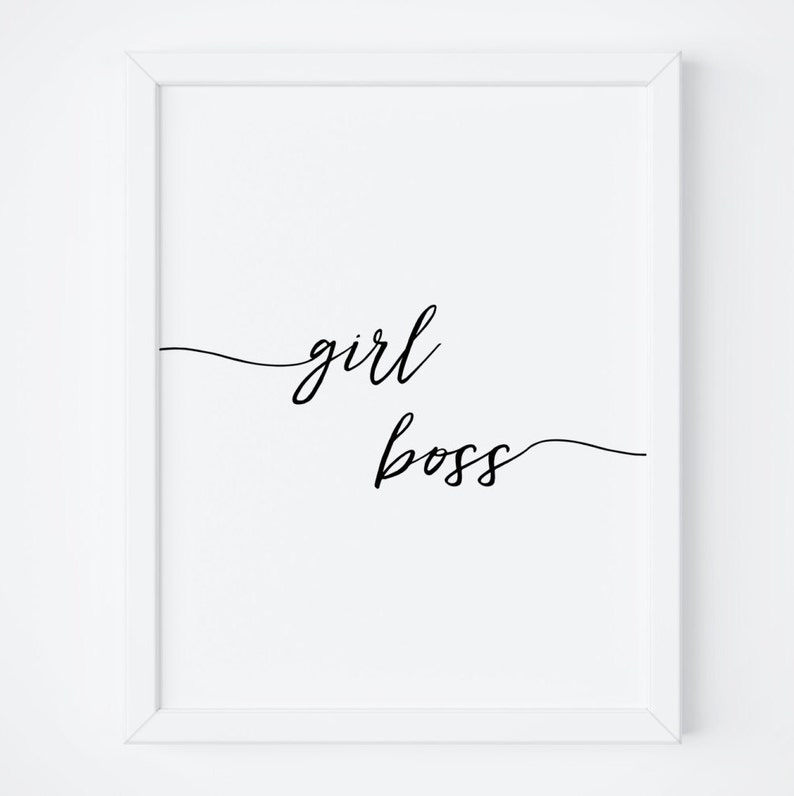 Girl Boss Printable Art. Boss Lady Wall Art. Girl Boss Sign. - Etsy