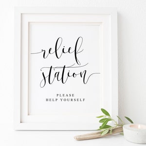 Relief Station Sign.Beach Wedding Sign.Wedding Signs.Wedding Printables.Bug Spray Sign.Outdoor Wedding.Summer Wedding.Bridal Shower Sign.
