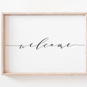 Welcome Printable Art. Wall Art Print. Quote Print. Welcome Home Sign. Printable Wall Art. Typography Print. Home Decor. Welcome Sign. Print