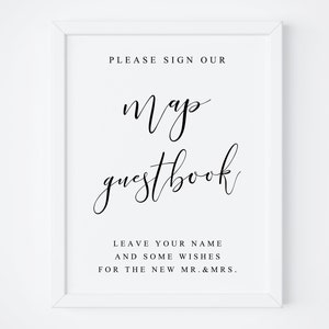 Map Guestbook Sign. Wedding Guestbook Sign. Guestbook Printable.Guest Book Sign. Wedding Reception. Wedding Guest Map Sign. Guest Map Sign.