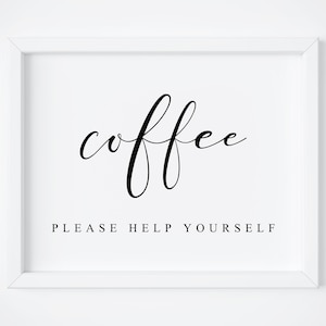 Coffee Bar Sign. Coffee Sign. Wedding Signs. Wedding Coffee Sign. Printable Coffee Bar Sign. Wedding Printables. Wedding Reception Sign.