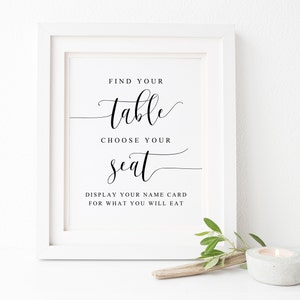 Trouvez votre signe de table. Veuillez trouver votre signe de siège. Prenez votre signe de carte de visite. Signe de cartes de place. Signe de mariage. Réception de mariage. Imprimables de mariage.