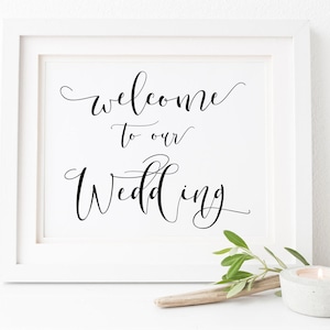 Welcome To Our Wedding Sign. Welcome Wedding Sign. Reception Sign. Printable Wedding Sign. Wedding Signage. Wedding Signs. Welocme Sign