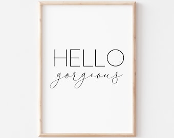 Ciao splendida arte stampabile. Ciao Segno. Home Decor. Ciao Poster. Ispirazione Arte stampabile. Arredamento camera da letto. Download istantaneo. Arte della camera da letto