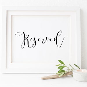 Reserved Sign,Reserved Wedding Sign,Wedding Printables,Reserved Seating Table Sign,Wedding Signs,Reserved Table Signs,Reserved Sign