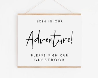 Adventure Wedding Sign. Guestbook Sign. Wedding Guestbook. Guest Book Sign. Please Sign Our Guestbook. Wedding Signs. Reception Sign. Signs.