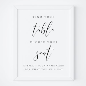 Trouvez votre signe de table. Veuillez trouver votre signe de siège. Prenez votre signe de carte de visite. Signe de cartes de place. Signe de mariage. Réception de mariage. Imprimables de mariage.