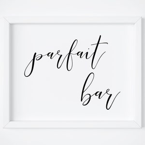 Parfait Bar Sign-Yogurt Bar Sign-Breakfast Party-Bridal Shower-Breakfast Sign-Food Sign-Dessert Bar Sign-Brunch Wedding Sign-Wedding Signs