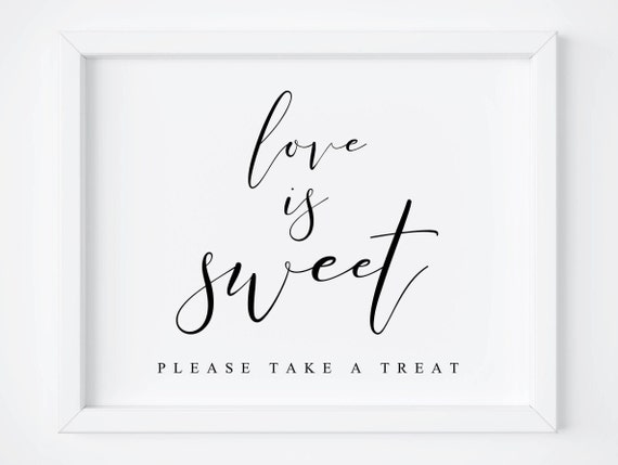 Love Is Sweet Candy Bar Sign