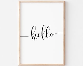 Ciao arte stampabile. Ciao Segno. Stampa preventivo. Home Wall Art. Ciao Wall Art. Stampa tipografica. Ciao Poster. Stampe ispiratrici. Segni.