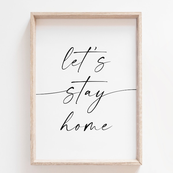 Lets Stay Home - Etsy