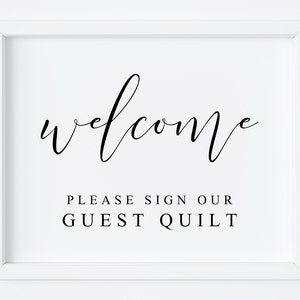 Welcome Please Sign Our Guest Quilt-Wedding Quilt GuestBook Sign-Guestbook Sign-Wedding Quilt Sign-Quilt Printable-Quilt Guestbook Printable