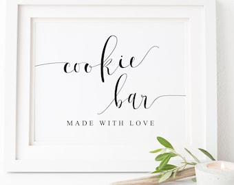 Cookie Bar Sign-Cookie Bar-Wedding Signs-Wedding Cookie Sign-Printable Cookie Bar Sign-Wedding Printables-Wedding Reception Sign.