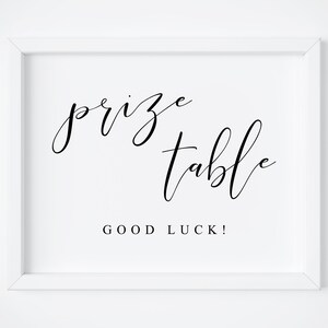 Prize Table Sign.prize Table Printable.bridal Shower Party - Etsy