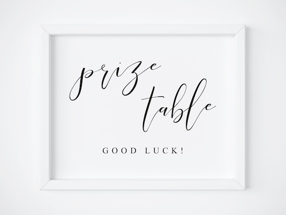 Prize Table Sign.prize Table Printable.bridal Shower Party - Etsy