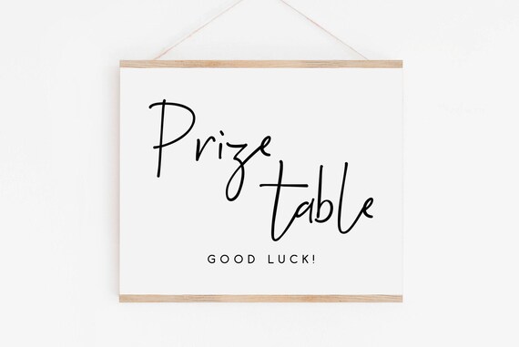 Prize Table Sign.prize Table Printable.bridal Shower Party | Etsy