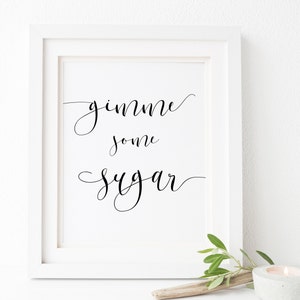 Gimme Some Sugar, Dessert Sign, Wedding Dessert Bar Sign, Cookie Table Sign, Wedding Sings, Wedding Printables, Candy Bar Sign, Sweet Table