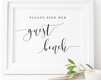 Teken alstublieft onze gastenbank-bruiloft gastenboek teken-teken alstublieft ons gastenboek-bruiloft printables-bruiloft teken-bruiloft receptie-tabel teken.