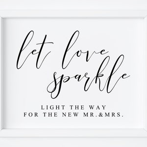 Let Love Sparkle Sign.Wedding Sparkle Sign.Send Off Sign.Wedding Send Off Sign.Light Up The Dance Floor.Wedding Signs.Let Love Glow Sign.
