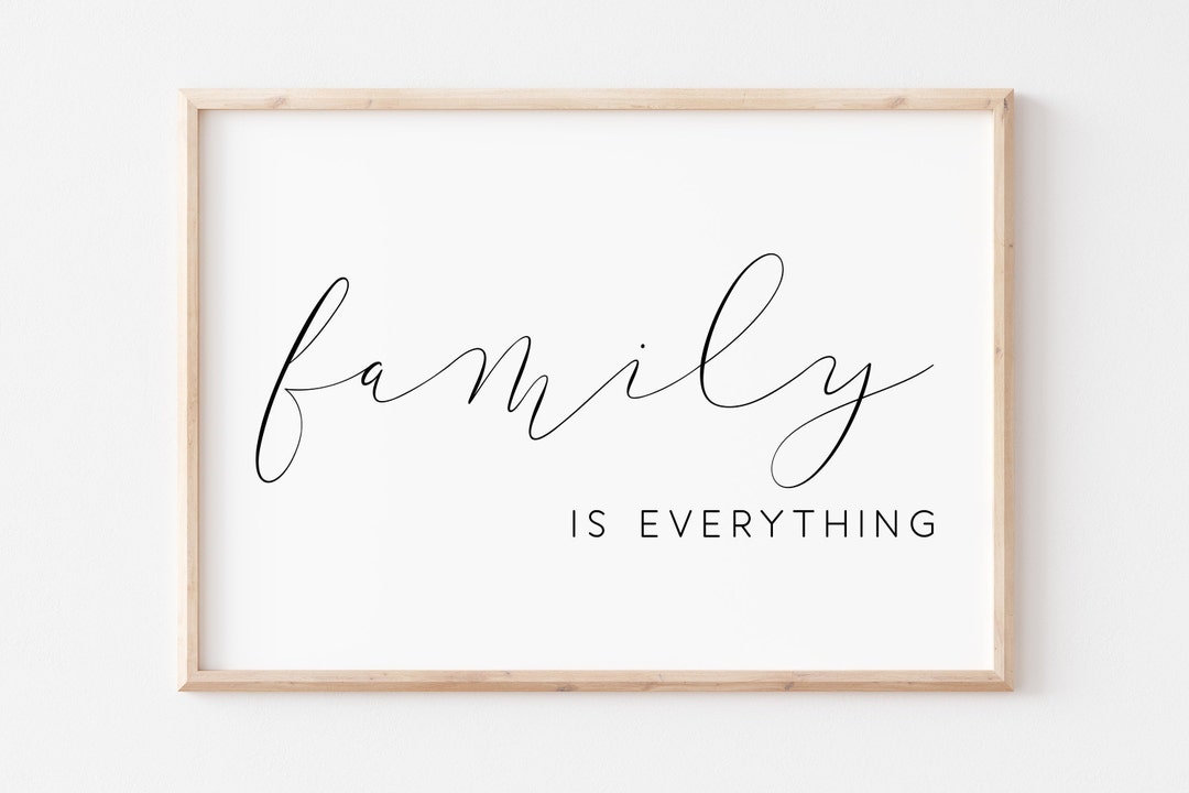 Family is Everything. Family Wall Art. Family Quote Sign. Family Wall ...