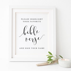 Please Highlight Your Favorite Bible Verse Sign. Wedding Bible Verse. Wedding Scripture Sign. Guestbook Sign. Wedding Guest Book. Guest Book