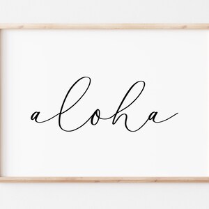 Aloha Printable Art. Aloha Wall Art. Aloha Art Print. Beach Decor. Beach Printable. Hawaii Print. Hawaii Wall Art. Printable Wall Art. Print