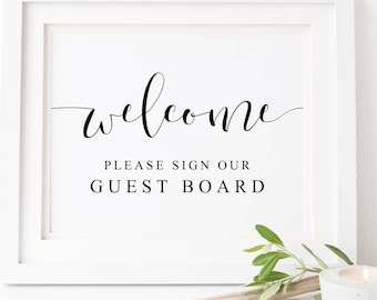 Welcome Please Sign Our Guest Board-Wedding Guest Board Sign-Wedding Guestbook Sign-Wedding Printables-Wedding Signs-Wedding Table Signs