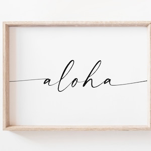 Aloha Printable Art. Aloha Wall Art. Aloha Art Print. Beach Decor. Beach Printable. Hawaii Print. Hawaii Wall Art. Printable Wall Art. Print