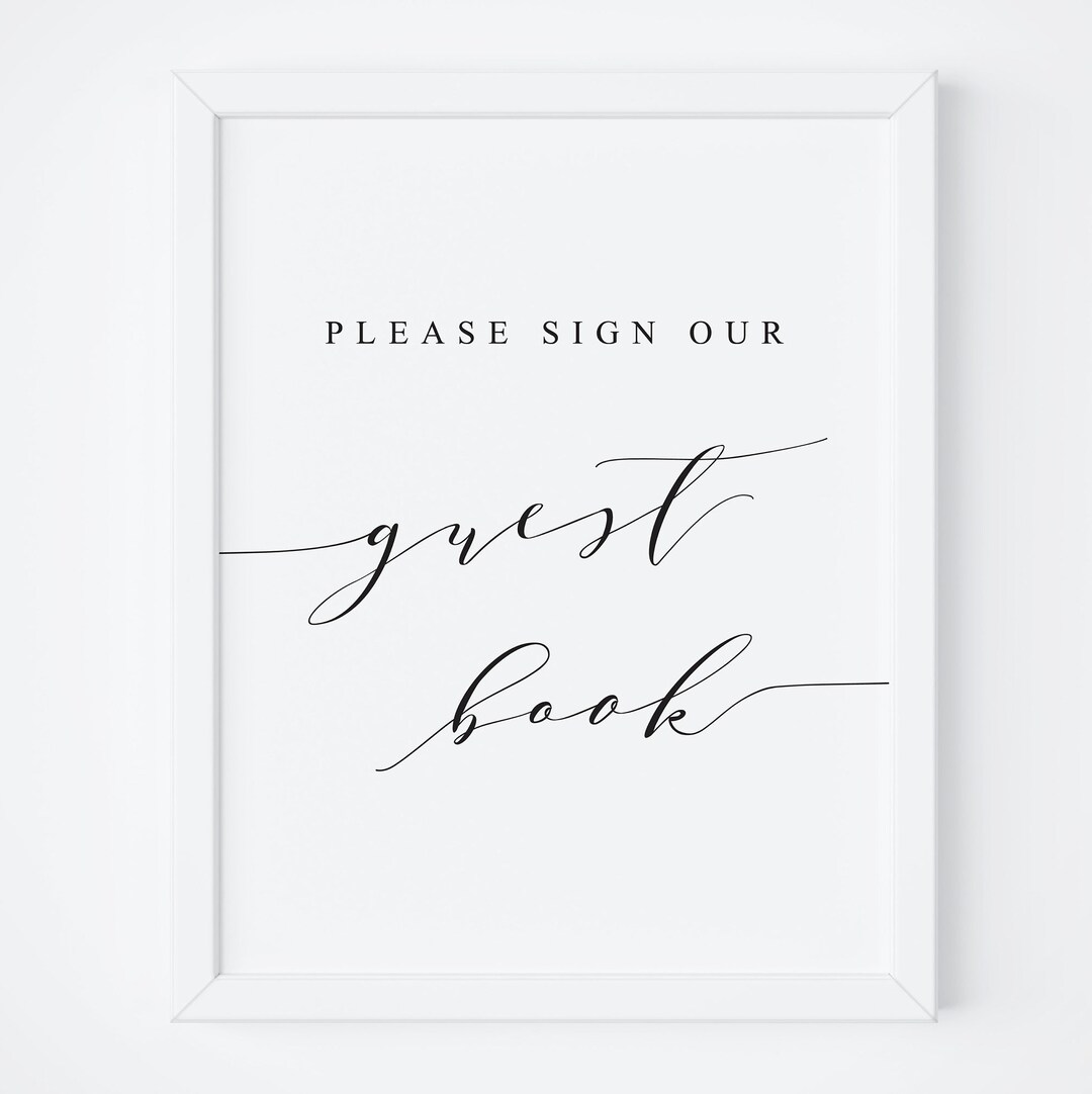 Guest Please Sign In Please Sign Our Guest Book.guest Book Sign.guestbook Sign.wedding Signs ...