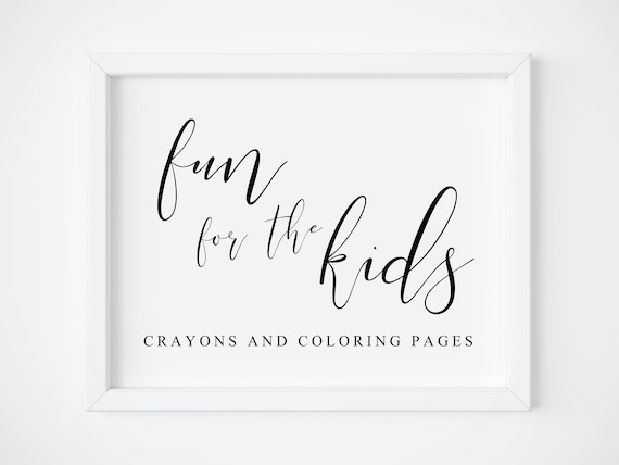 Kids Table Wedding.Kids Table Sign.Wedding Printables.Wedding Kids Table.Fun For Kids Sign.Wedding Decor.Wedding Table Signs.Wedding Signs