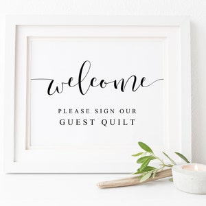 Welcome Please Sign Our Guest Quilt-Wedding Quilt GuestBook Sign-Guestbook Sign-Wedding Quilt Sign-Quilt Printable-Quilt Guestbook Printable