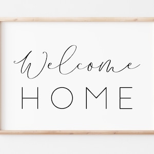 Welcome Home Printable. Wall Art Print. Quote Print. Welcome Home Sign. Printable Art. Typography Print. Home Decor. Inspirational Quotes.