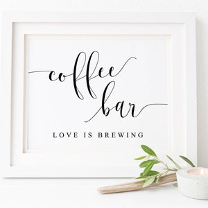 Coffee Bar Sign. Coffee Bar. Wedding Signs. Wedding Coffee Sign. Printable Coffee Bar Sign. Wedding Printables. Wedding Reception Sign.